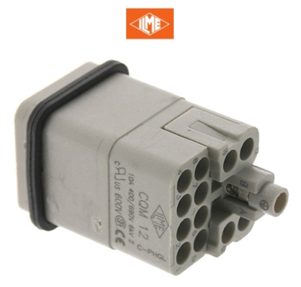 CQM12 Insert, Male 12Pin, 10A250V "ILME"