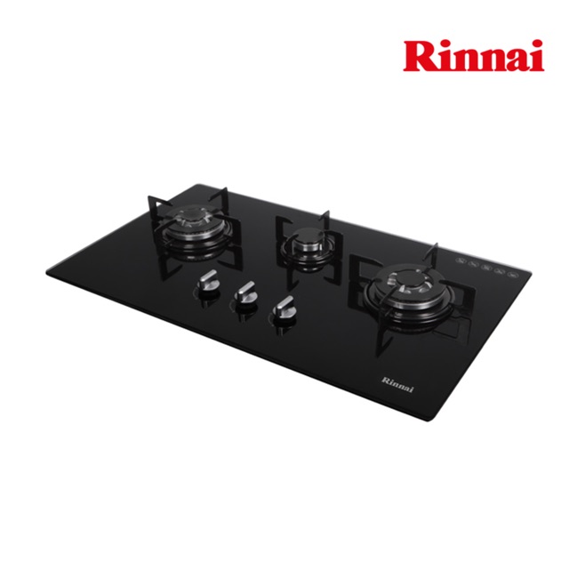 เตาฝัง 3 หัวเตา หน้ากระจกนิรภัย RINNAI รุ่น RB-713N-GB - สีดำ