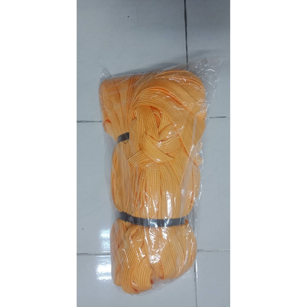เชือกผ้าแบน เชือกถักแบน 3/4" (6 หุน) ยาวประมาณ 100 ม. เชือกมัดของ(ราคารวมแวท) รัดของ เชือกไนล่อนแบน เชือกแบน เช