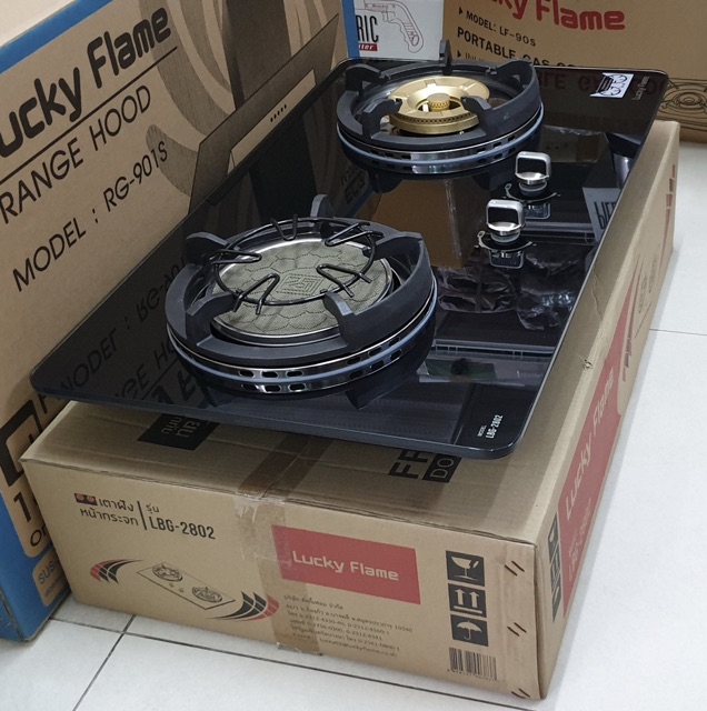 LUCKY LAME เตาฝัง หัวเตาผสม กระจกนิรภัย รุ่น LBG-2802 (เลือกหัวปรับได้)