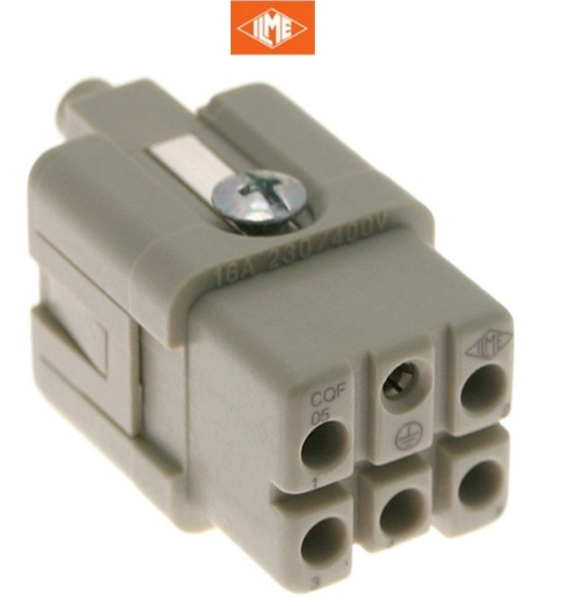 CQF05 Female Insert 5P+E, 16A,250V "ILME"
