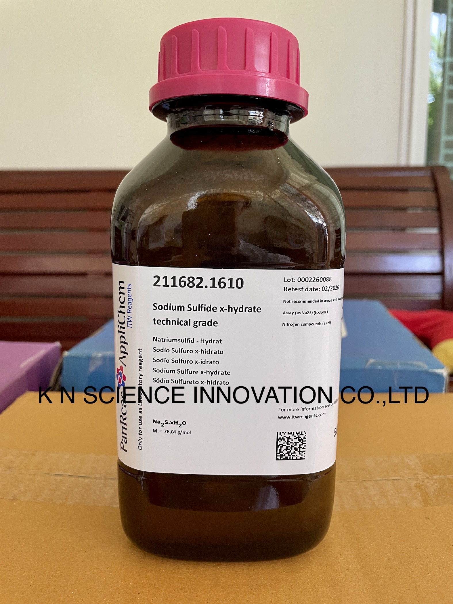 SODIUM SULPHIDE X - hydrate ( 8-10 hydrate ) Technical Panreac 500 GM (สินค้ารายการนี้ยังไม่มีกำหนดนำเข้า) P211682