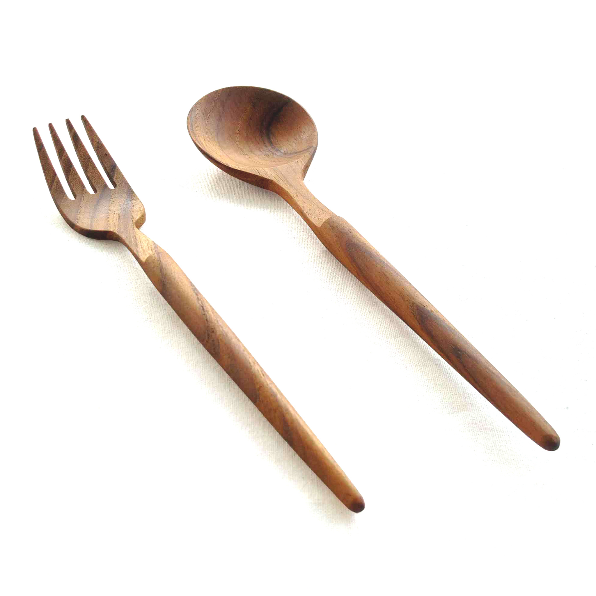ชุดช้อนส้อม ไม้สัก ช้อนทานข้าว KOUPREY Teak Wood Dinning Spoon Fork Set