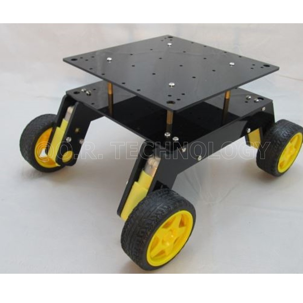 (1ชิ้น) AD083 ชุดโครงรถ โครงรถ โครงรถของเล่น 4ล้อ โครงรถยกสูง พร้อมมอเตอร์ 125rpm/min 4WD Suspension Type Smart Car