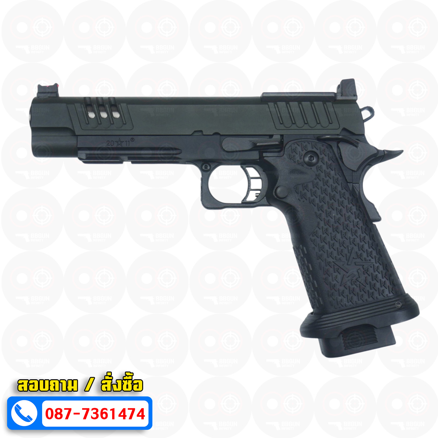 บีบีกันอัดแก๊ส EMG Army Armament R613 Staccato XL 2011 (VIP Grip) Red Dot Ready BB GUN