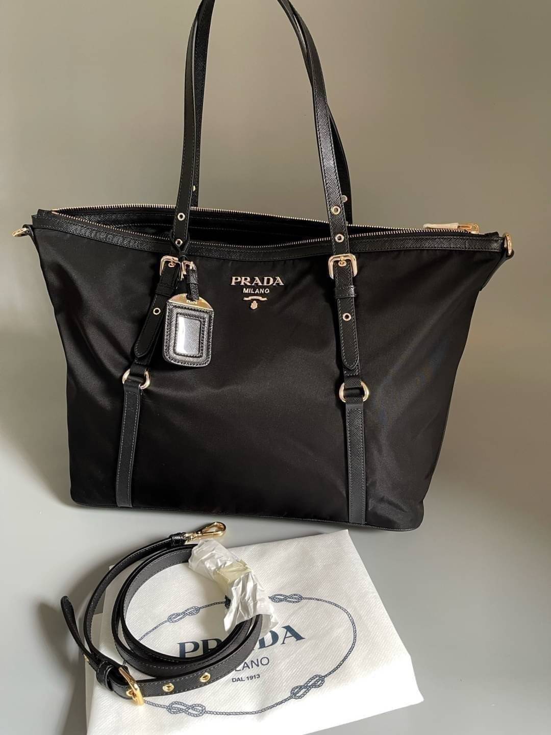 Prada Nylon Top Zip Tote