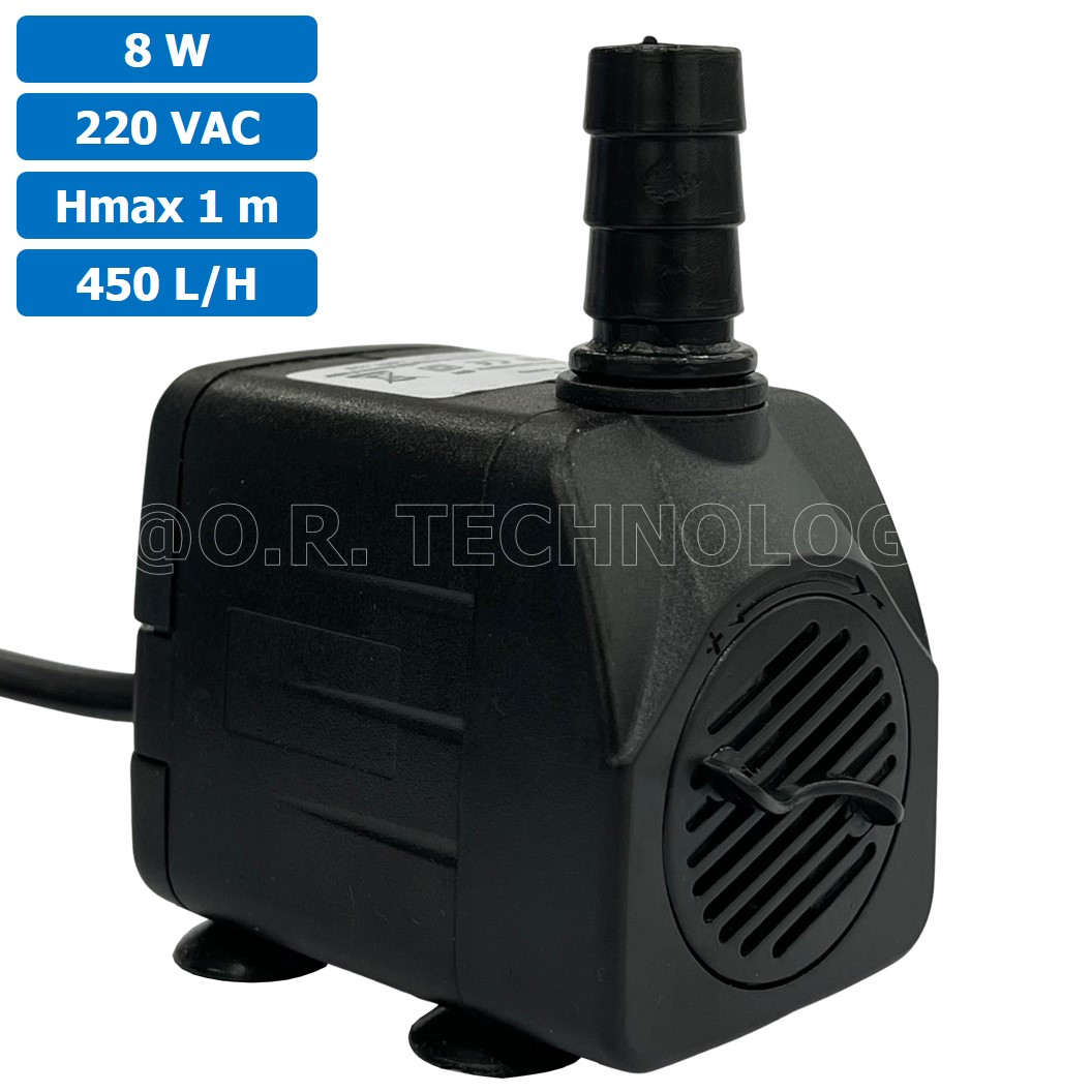 JK-450 ปั๊มน้ำ ปั๊มแช่ ปั๊มพัดลมไอเย็น 220VAC 8W Water pump Submersible Pump JING NUO Hmax 1m Qmax 450L/H JN-450 JINGNUO