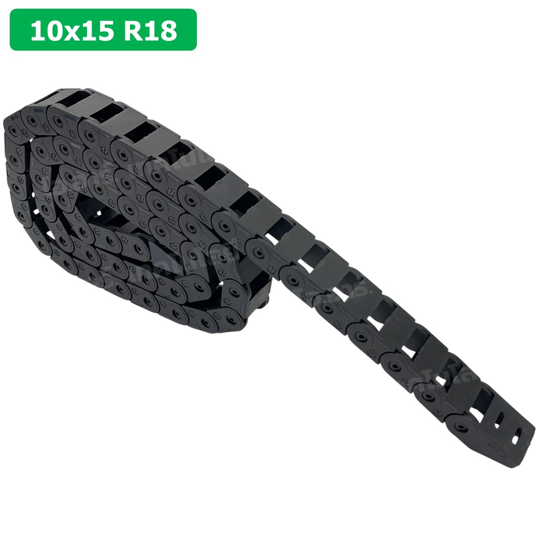 DC-10x15 R18 รางกระดูกงู รางสายไฟ 10x15x1000mm Drag chain engraving machine รางกระดูกงูร้อยสายไฟ Cable Dragchain รางร้อยสายไฟ