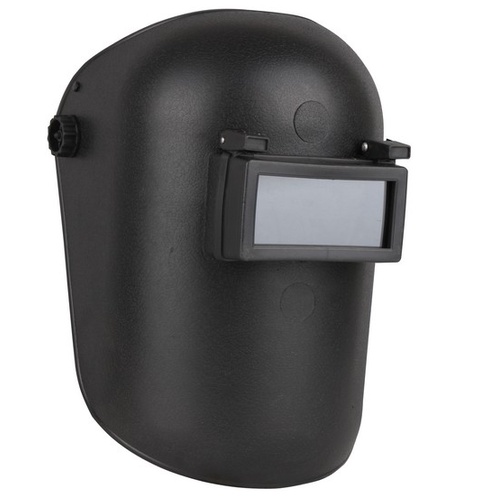 หน้ากากอ๊อกสวมหัว พลาสติกดำ+กระจก (ราคารวมแวท) หน้ากากกันแสง หน้ากากช่างเชื่อม {รหัสสินค้า1102006601}