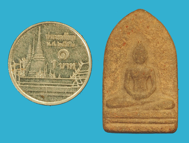 *35542 พระขุนแผนเสด็จกลับ หลังยันต์ เนื้อดินผสมผง ไม่ทราบที่และปีสร้าง เก่า 12