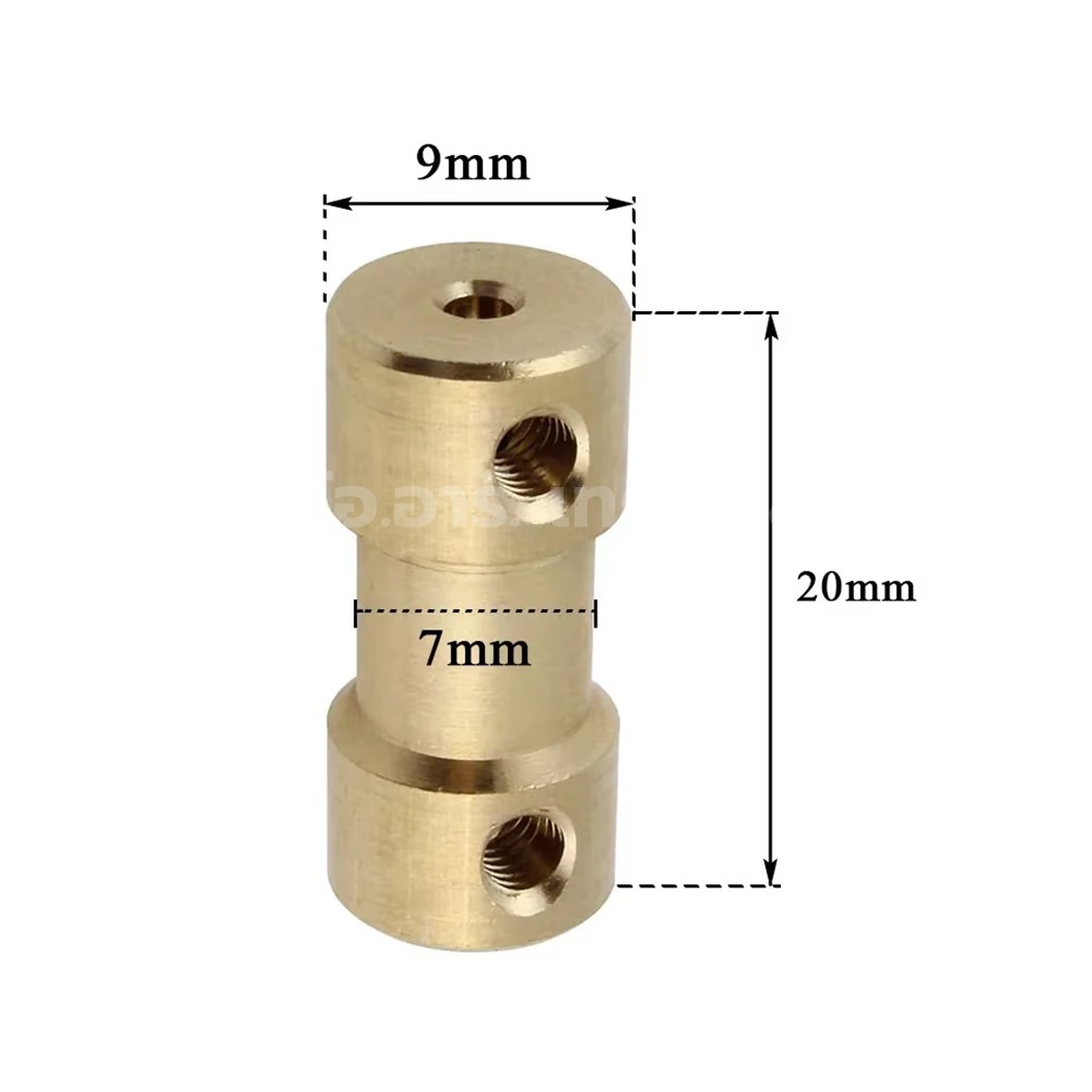 CP-A Ø2-6mm คัปปิ้ง ข้อต่อเพลา ต่อแกนมอเตอร์ Brass Shaft Coupling motor ข้อต่อแกน ทองเหลือง ข้อต่อแกนมอเตอร์ คัปปลิ้ง 2-2/2-2.3/2.3-3/2.3-4/2-3/2-4/2-5/2-6/3-3/3-4/3-5/3-6/4-4/4-5/4-6/5-5/5-6/6-6mm