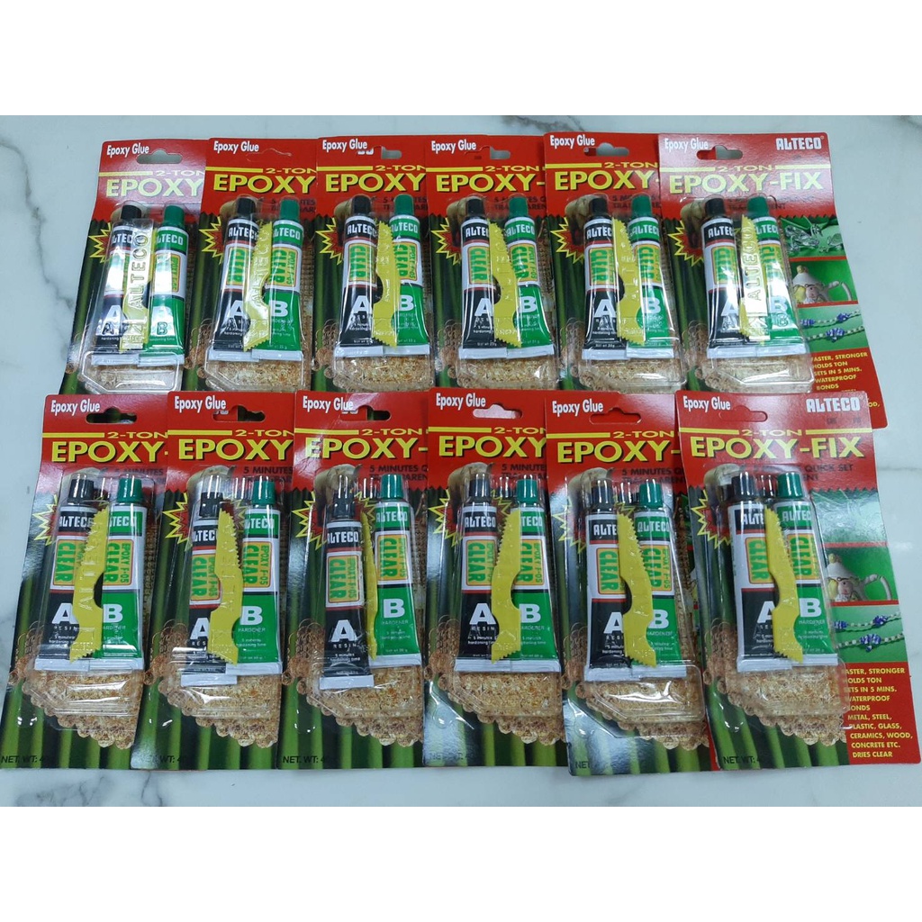 กาวติดเหล็กหลอดคู่ ALTECO F-05 ขนาด 40 g.(สีใส) (ราคารวมแวท) กาวซีเมนต์เหล็ก กาวปะเหล็ก {2000627103}