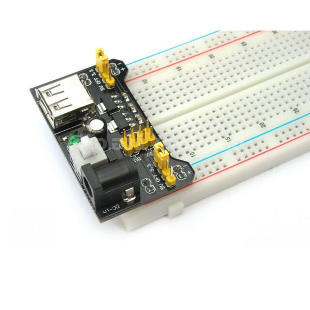 บอร์ดทดลอง 400จุด/830จุด/840จุด Breadboard Protoboard Solderless โฟโต้บอร์ด Bread board MB-102/GL-12 บอร์ดทดลองเล็ก/ใหญ่ 400/830/840Hole /โมดูลจ่ายไฟ 3.3V 5VDC