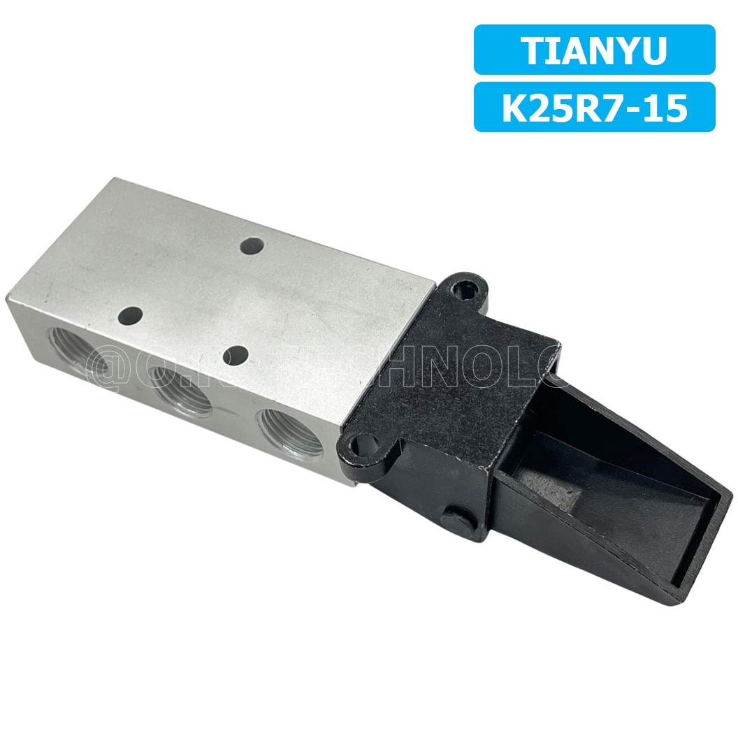 (1ชิ้น) K25R7-15 เท้าเหยียบลม วาล์วเท้าเหยียบ สวิทซ์เท้าเหยียบลม Air Foot Switch Valve Pneumatic TIANYU