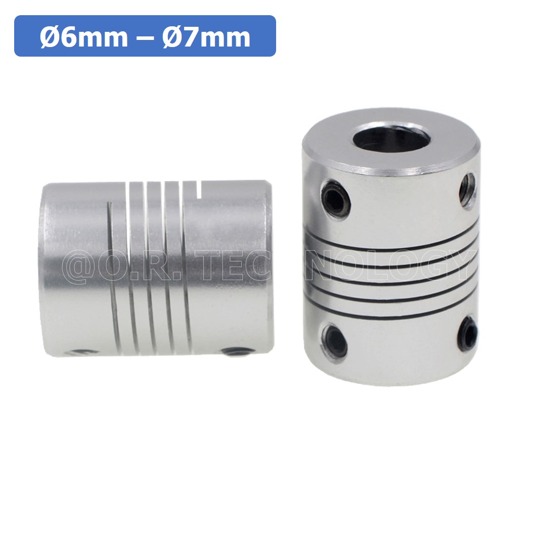 (1ชิ้น) KR459 6-7 คัปปลิ้ง ข้อต่อเพลามอเตอร์ คัปปิ้ง มอเตอร์ ข้อต่อแกนมอเตอร์ Elastic Coupling ขนาดรูเพลา 6mm-7mm