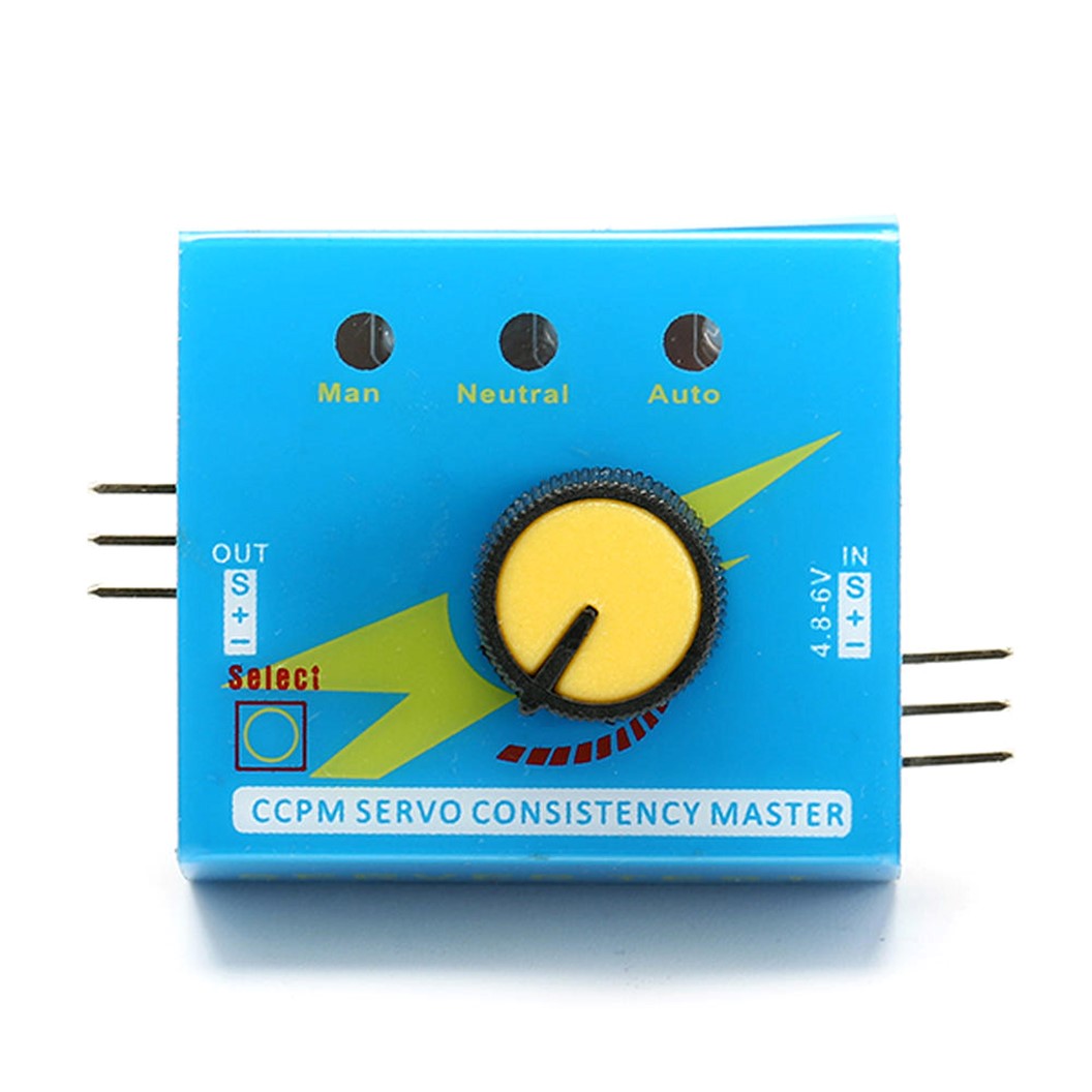 (1ชิ้น) NA163 เครื่องทดสอบการหมุนของเซอร์โวมอเตอร์ ตัวเทสเซอร์โวมอเตอร์ Servo Tester Gear CCPM Consistency Master Checker