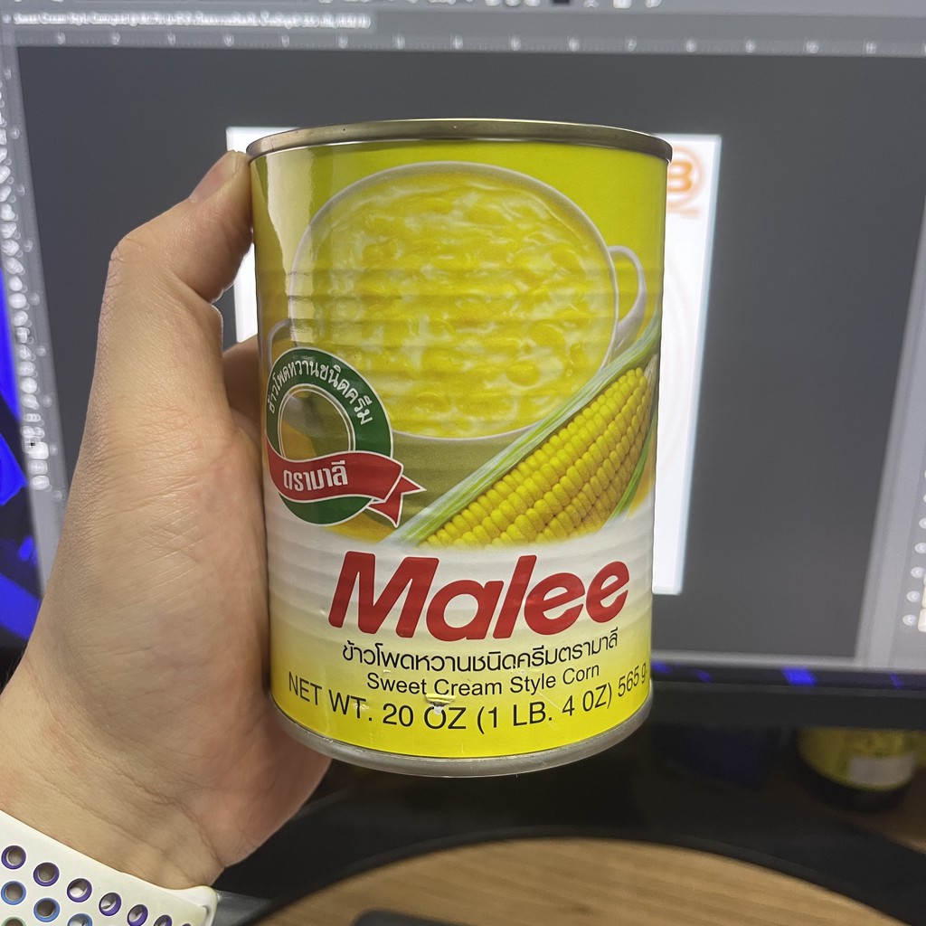 มาลี ข้าวโพดหวานชนิดครีม น้ำหนักสุทธิ 565 กรัม Malee Sweet Cream style Corn 565 g.