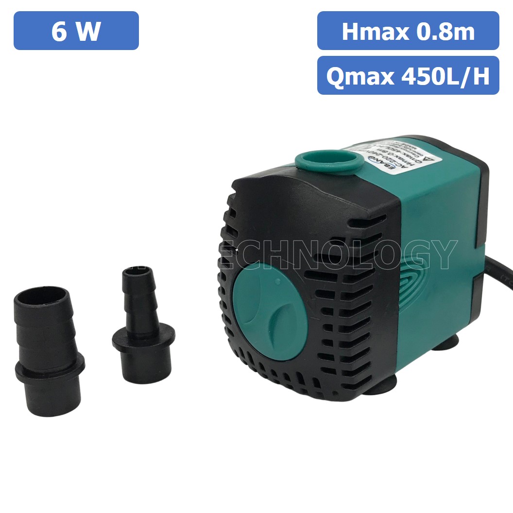 (1ชิ้น) EB-302 ปั๊มน้ำ ปั๊มแช่ พร้อมปลั๊กเสียบ 220VAC 6W Water pump Submersible Pump EBANG Hmax 0.8m Qmax 450L/H