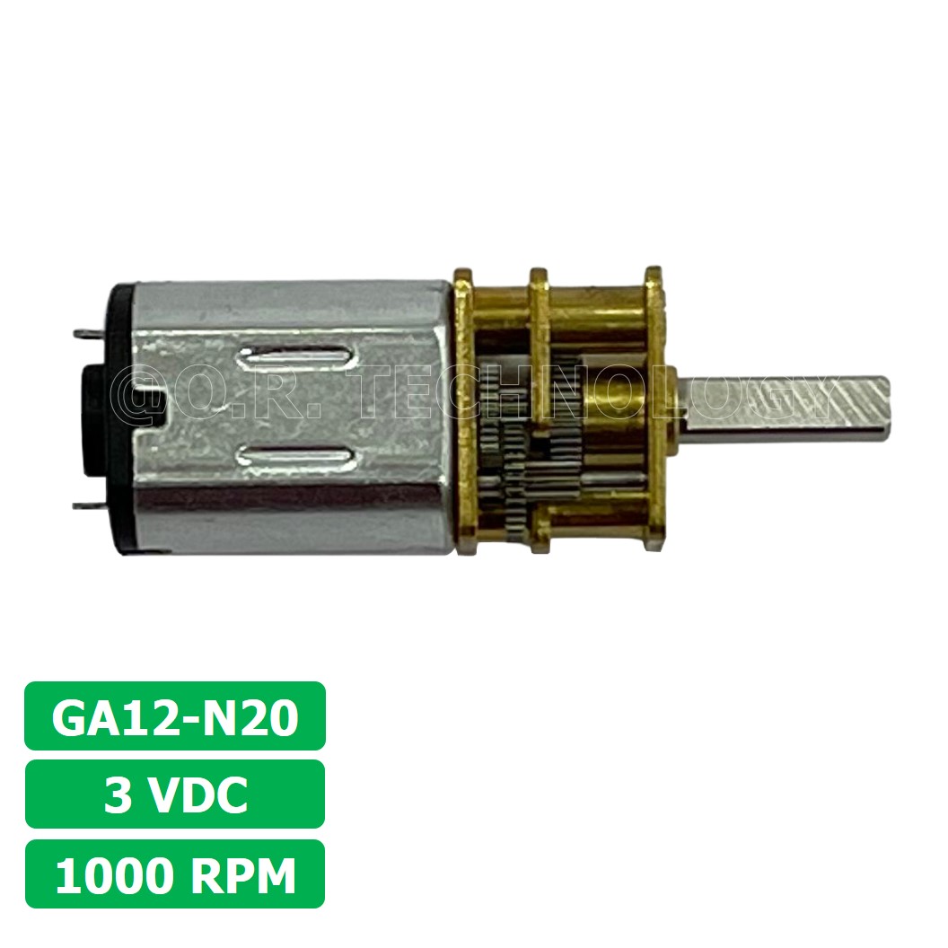 JB255 มอเตอร์ มอเตอร์เกียร์ N20 3VDC 1000RPM Micro Gear Motor DC แกนขนาด 3mm D Shaft มอเตอร์ทดเฟือง GA12-N20 ไมโครมอเตอร์