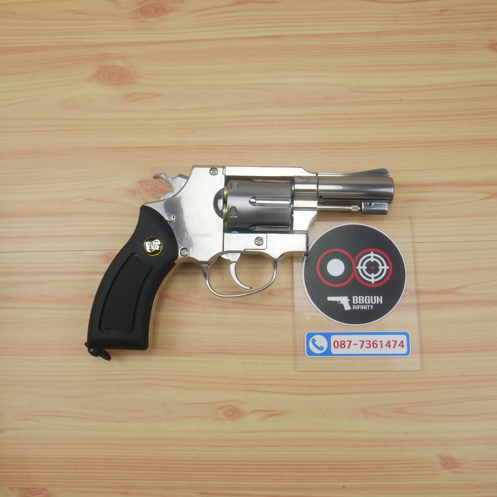 ปืนบีบีกันลูกโม่ Wingun 731 M36 2.5 นิ้ว CO2 Revolver SV กริ๊ปมือสีดำ BB GUN