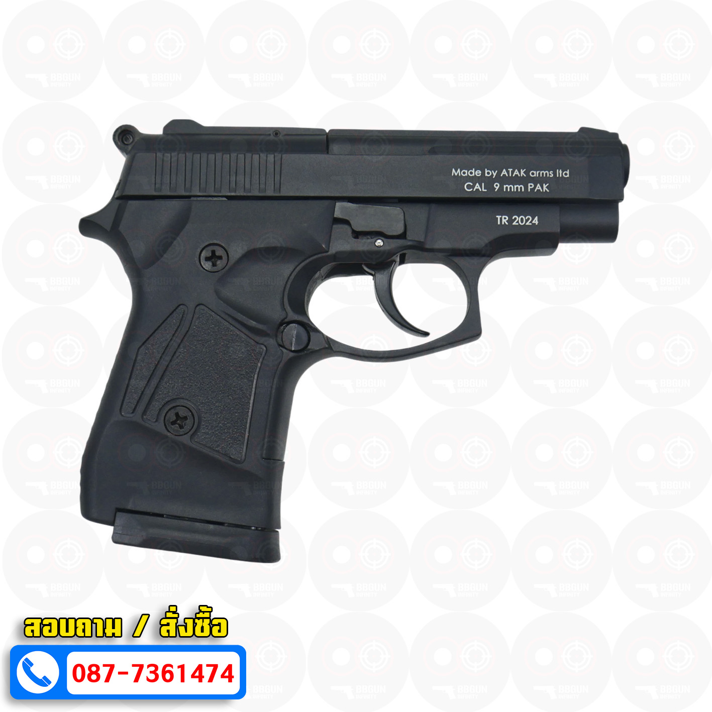 Blank GUN Zoraki mod 914-td auto สีดำ แบลงค์กัน Semi Auto & Full Auto (แถมกล่องปืน)