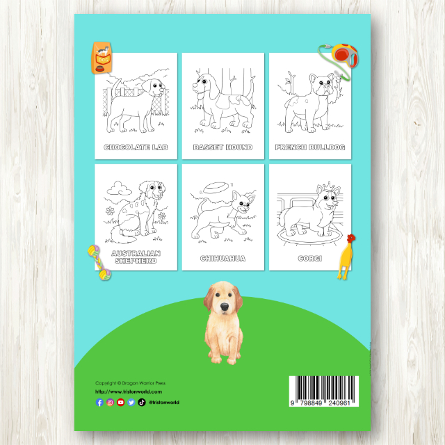 สมุดระบายสีหมาน่ารัก Dogs Coloring Book
