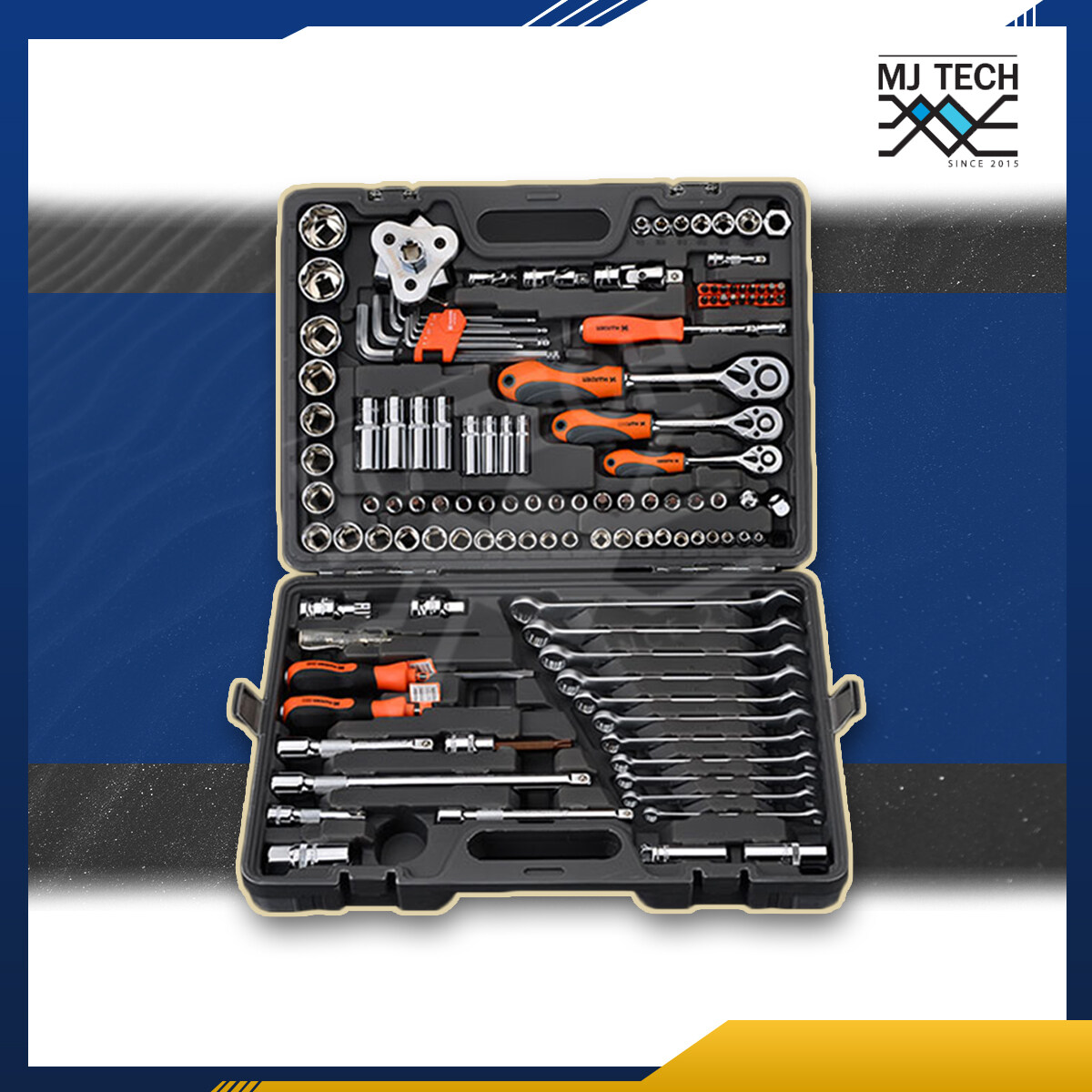 HARDEN ชุดเครื่องมือ Make Tools Better รุ่น 120+2Pcs 1/2" &3/8" &1/4" Dr.Socket Set