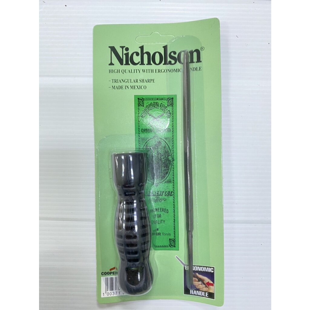 ตะไบแทงเลื่อย NICHOLSON ขนาด 5" + ด้าม อัดแผง(1โหล) (ราคารวมแวท)