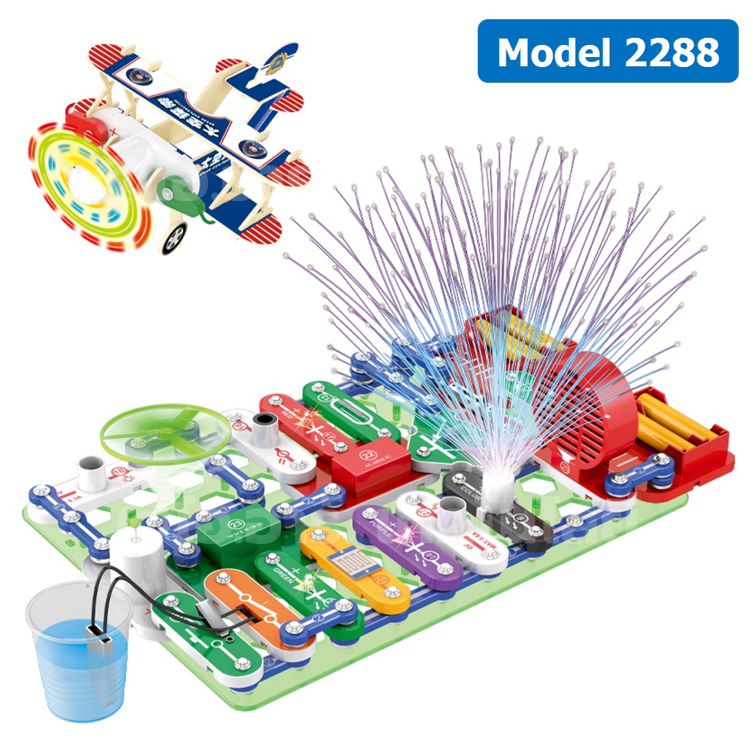 (Model 2288) ชุดเรียนรู้ วงจรไฟฟ้าเบื้องต้น Electronic Building Blocks No.2288 ชุดทดลองไฟฟ้า Learning kit ชุดส่งเสริมการเรียนรู้ วงจรอิเล็กทรอนิกส์