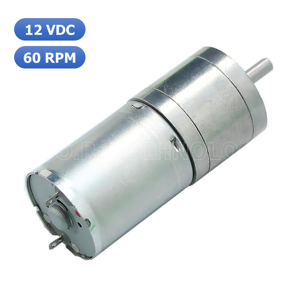 (1ชิ้น) JB357 มอเตอร์ มอเตอร์เกียร์ มอเตอร์อเนกประสงค์ 25GA-370 12VDC 60RPM DC Gear Motor (Shaft D, 4mm)