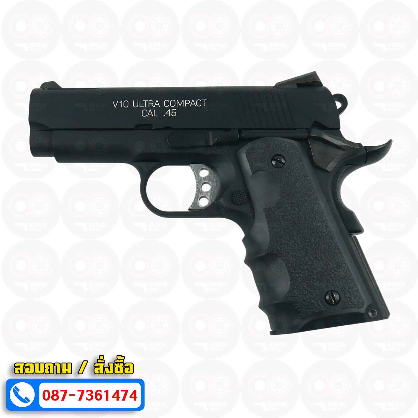 บีบีกันอัดแก๊ส ยักษ์แคระ AW (NE1002) Springfield V10 Ultra Compact (Black) BB GUN