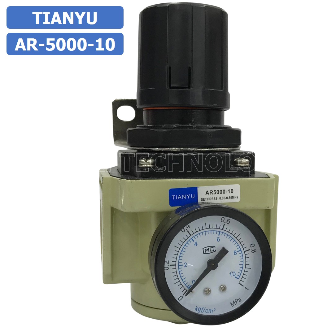 (1ชิ้น) AR-5000-10 ตัวปรับแรงดันลม ชุดปรับแรงดันลม Air Regulator Pneumatic TIANYU AR5000-10