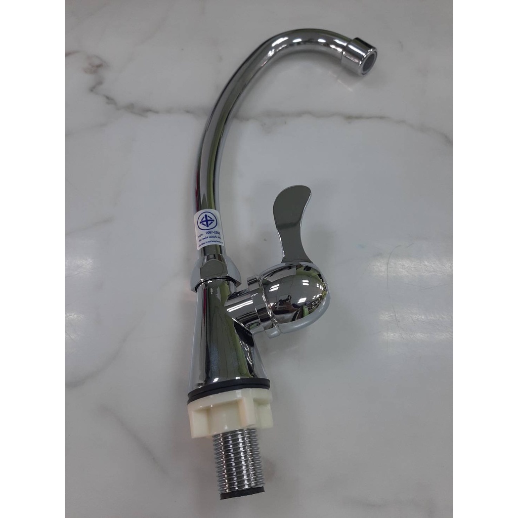 ก๊อกซิงค์ยืนงวงยาวทรงกรวย TAMPA ก๊อกซิ้งค์ ยืน ปากนกเงือก ปากแหลม ก๊อกล้างจาน ก๊อกอ่าง ก๊อกซิงค์น้ำแบบยืนสแตนเลส