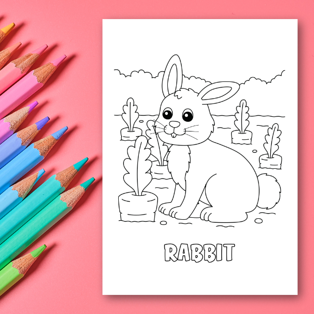 สมุดระบายสี Happy Farm Animals Coloring Book