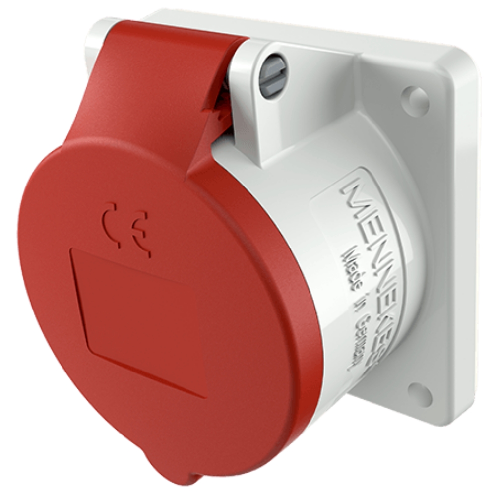 1674 MENNEKES (รหัสเดิม 1390) ปลั๊กตัวเมียฝังตรง (3P+E) 16A 400V IP44