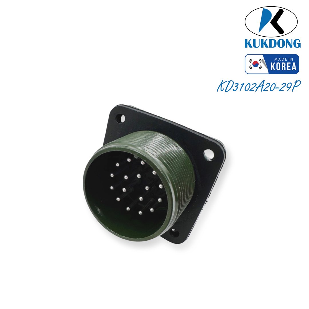 KD3102A16S‐8S เต้ารับติดพาเนล MS3102-Series (KD3102A16S‐8P) 5 Pole 13A 500VDC
