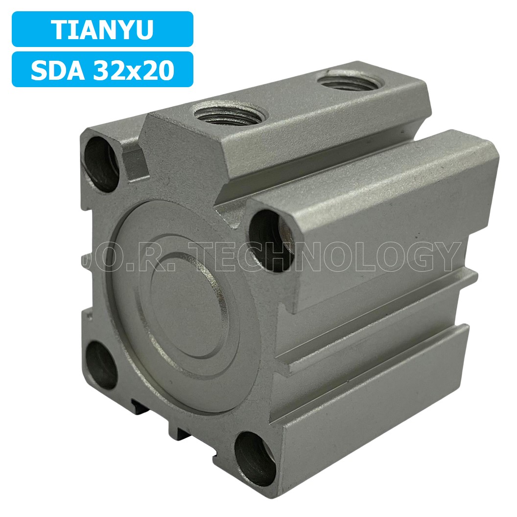 (1ชิ้น) SDA 32x20 กระบอกลมคอมแพค กระบอกลม รุ่นคอมแพค Compact Air Cylinder SDA Series แบบคอมแพค