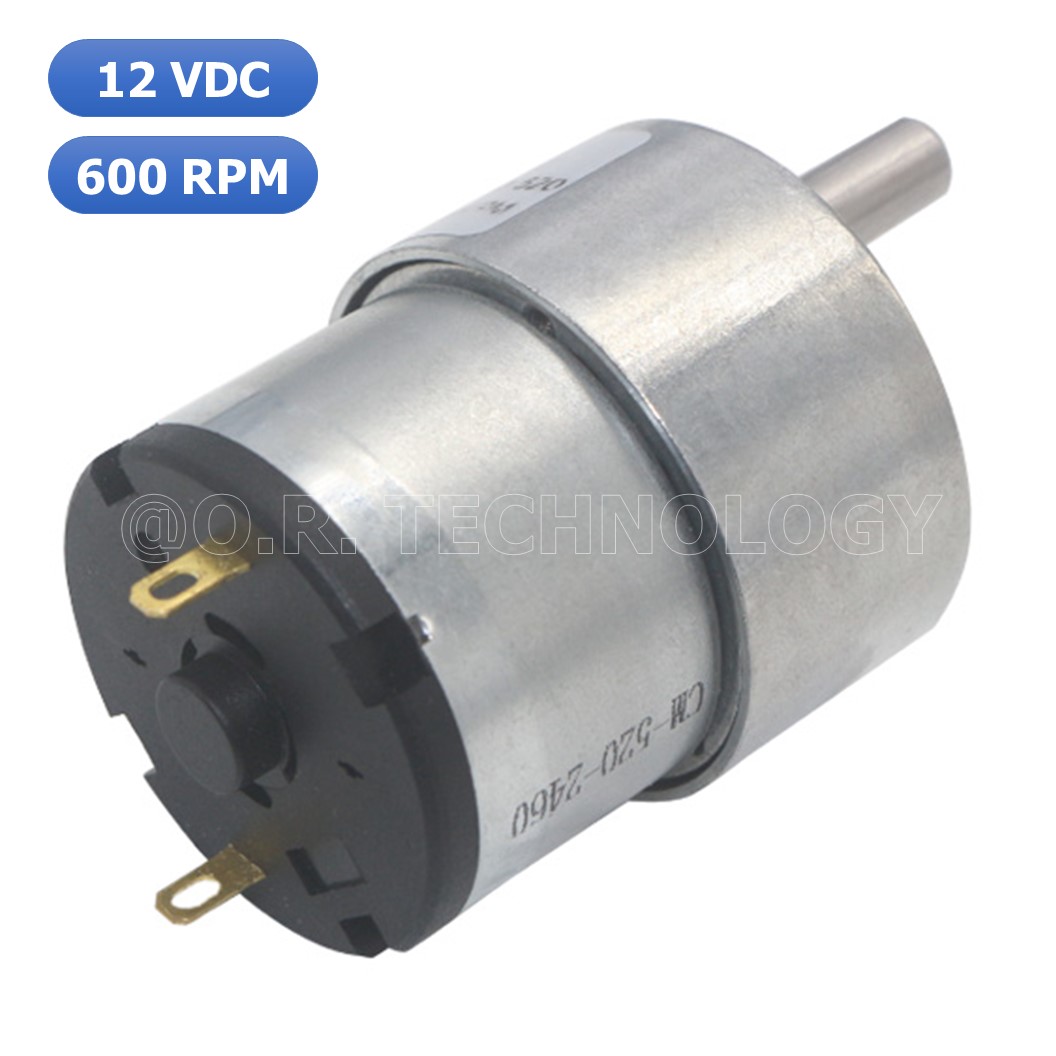 (1ชิ้น) JB024 มอเตอร์ มอเตอร์เกียร์ มอเตอร์อเนกประสงค์ ทอร์กสูง JGB37-520 JGB-520 Motor gear DC12V ความเร็วรอบ 600RPM/MIN (แกนขนาด 6mm, Shaft D)