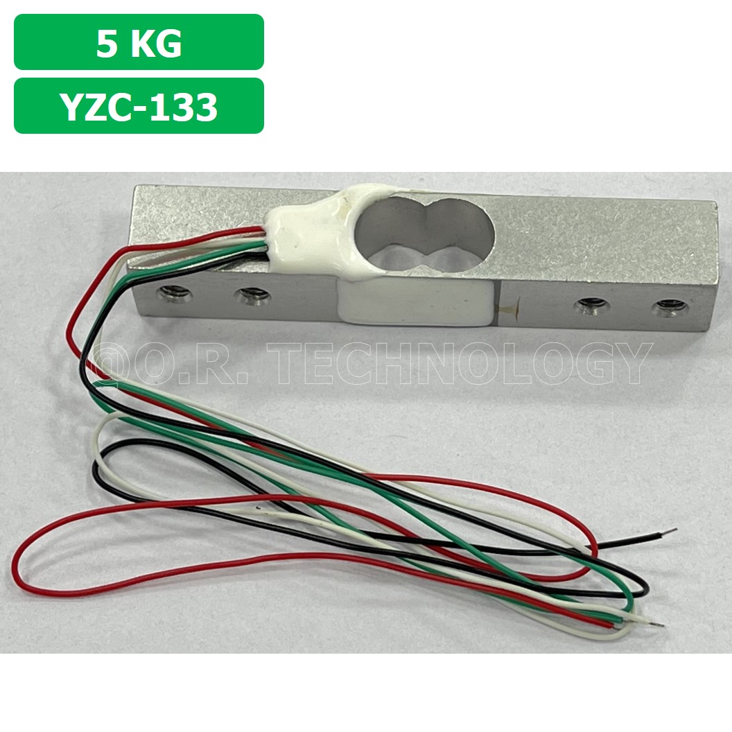 (1ชิ้น) AB128 เซนเซอร์ชั่งน้ำหนัก โหลดเซลล์ Weighing Load Cell Sensor 5Kg for Electronic Kitchen Scale YZC-133 With Wires Weight sensor