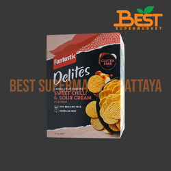 แฟนแทสติก ดีไลท์ สวีท ชิลลี แอนด์ ซาว ครีม (ขนมปังกรอบ)100 กรัม.FANTASTIC DELITES SWEET CHILLI & SOUR CREAM 100g.