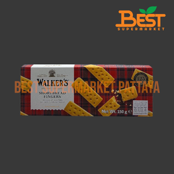 วอคเกอร์ส บัตเตอร์ ช็อร์ตเบรด 150 กรัม Walkers Pure Butter Shortbread 150 g.