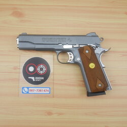 แบลงค์กัน KUZEY M1911 ลำ 5 นิ้ว COLT'S MK IV SERIES'70 blank gun สีสโม๊ค (smoke) ด้ามไม้