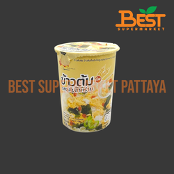 มาม่าข้าวต้มคัพ ข้าวต้มกึ่งสำเร็จรูปรสซุปไข่สาหร่าย 40 กรัม. Cup Instant Rice Soup Egg Seaweed Flavour 40 g.