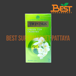ทไวนิงส์ ชาเขียวชนิดซอง 1.8 กรัม x 25 ซอง.TWININGS Of London.Green Tea Jasmine. 1.8 g. x 25 sachets.