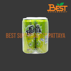 โอฉะซัง เครื่องดื่มชาดำโซดา กลิ่นเมล่อน 330 มล. แพ็ค 4 ไม่มีน้ำตาล .Ochasan ChaSoda Melon Black Tea Sparkling Drink 330 ml Pack 4 Zero Sugar.