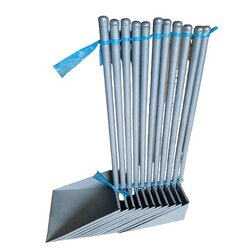 โกยผงเหล็กปั๊มชุบซิงค์ ขนาดเล็ก 8" ชุดโกยผง ที่ตักผง (ขายส่ง ยกโหล ราคารวมแวท){2300104901}