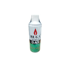 แก๊สกระป๋อง BUGA FLAME GAS ขนาด 375 ml. (12 กระป๋อง) ขนาดใหญ่ 375 ml. = 200 กรัม ใช้เติมไฟแช็คได้ทุกขนาด พกพา คุณภาพดีกว่าแก๊สทั่วไป