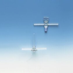 Glass stopcock, capillary, straight