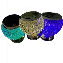 บอลกลมหัวเสาเปลี่ยนสีอัตโนมัติ12สีใช้พลังงานแสงอาทิตย์