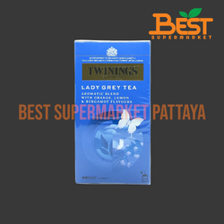 ทไวนิงส์ เลดี้ เกรย์ 2 กรัม x 25 ซอง.TWININGS Of London.Lady Grey Tea Aromatic Blend with Orange,Lemon & Bergamot Flavours. 2 g. x 25 sachets.